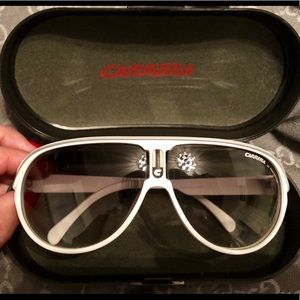 Carrera white sunglasses